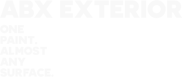 Introducing ABX Exterior. One Paint. Almost any surface