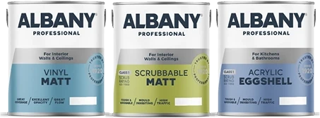 Albany Vinyl Matt, Scrubbable Matt, Acrylic Eggshell