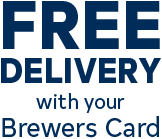FREE DELIVERY with your Brewers Card.