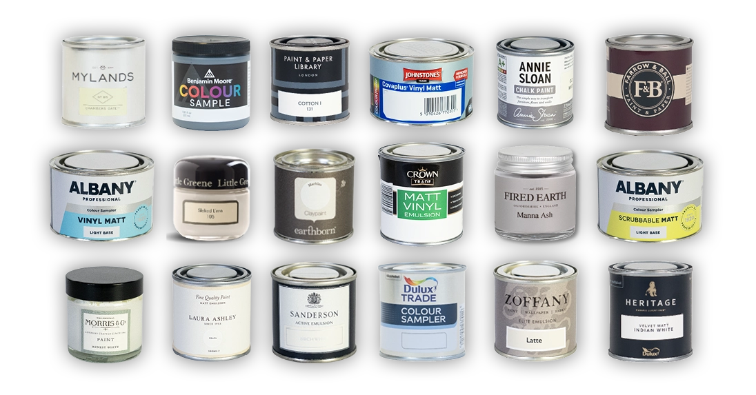 Paint samples and swatches