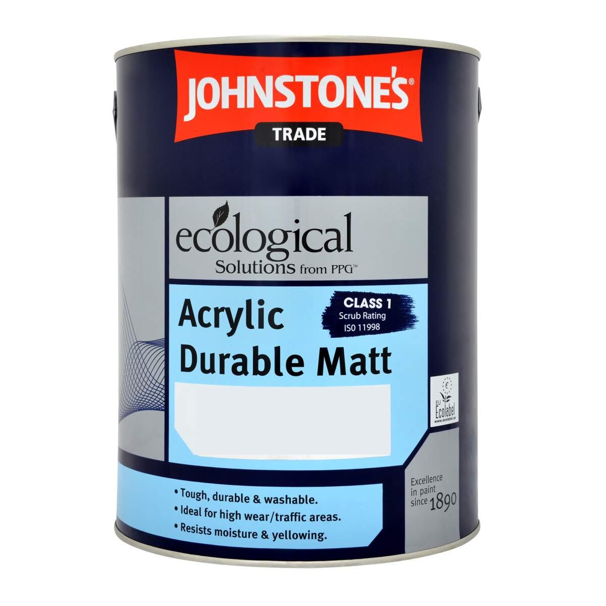 Johnstones Trade - Acrylic Durable Matt Magnolia (Ready Mixed) 5L