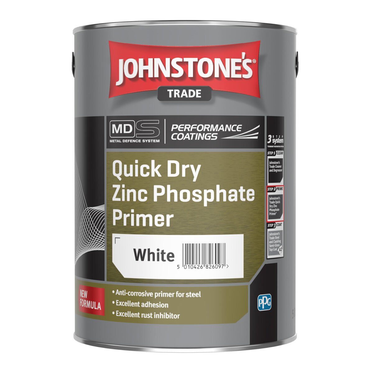 Johnstones Trade - Quick Dry Zinc Phosphate Primer White 5L