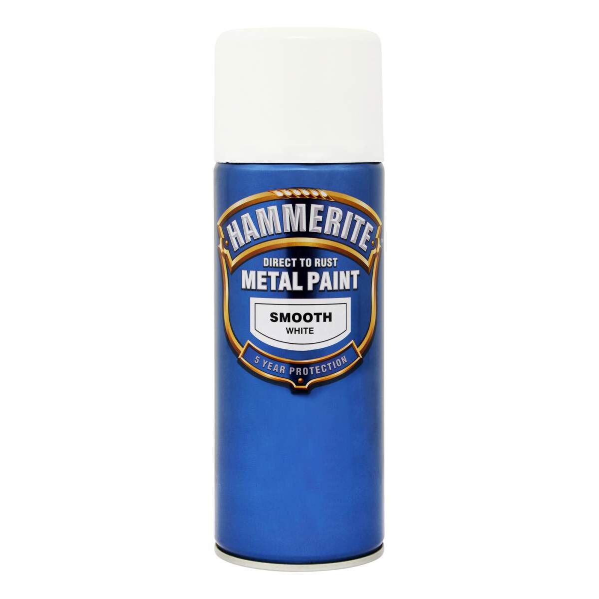 Hammerite - Direct to Rust Metal Paint Smooth White 400ML