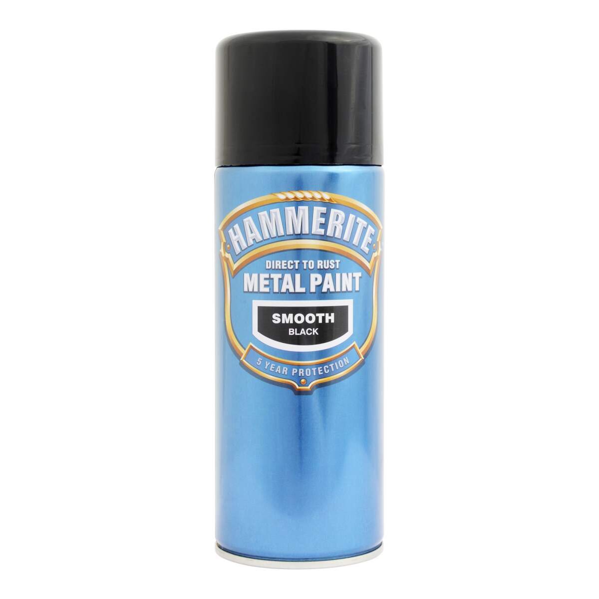 Hammerite - Direct to Rust Metal Paint Smooth Black (Ready Mixed) 400ML