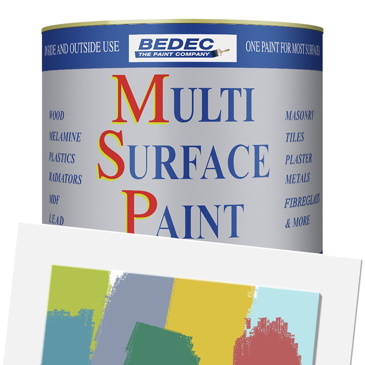Bedec Soft Satin Multi Surface Paint, 250ml, Silver