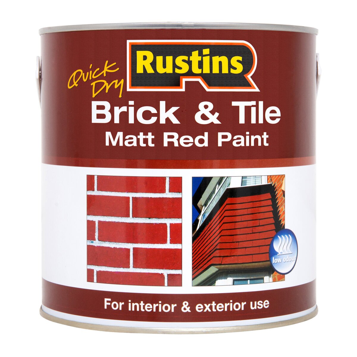 Rustins - Quick Dry Brick & Tile Paint Matt Red 2.5L