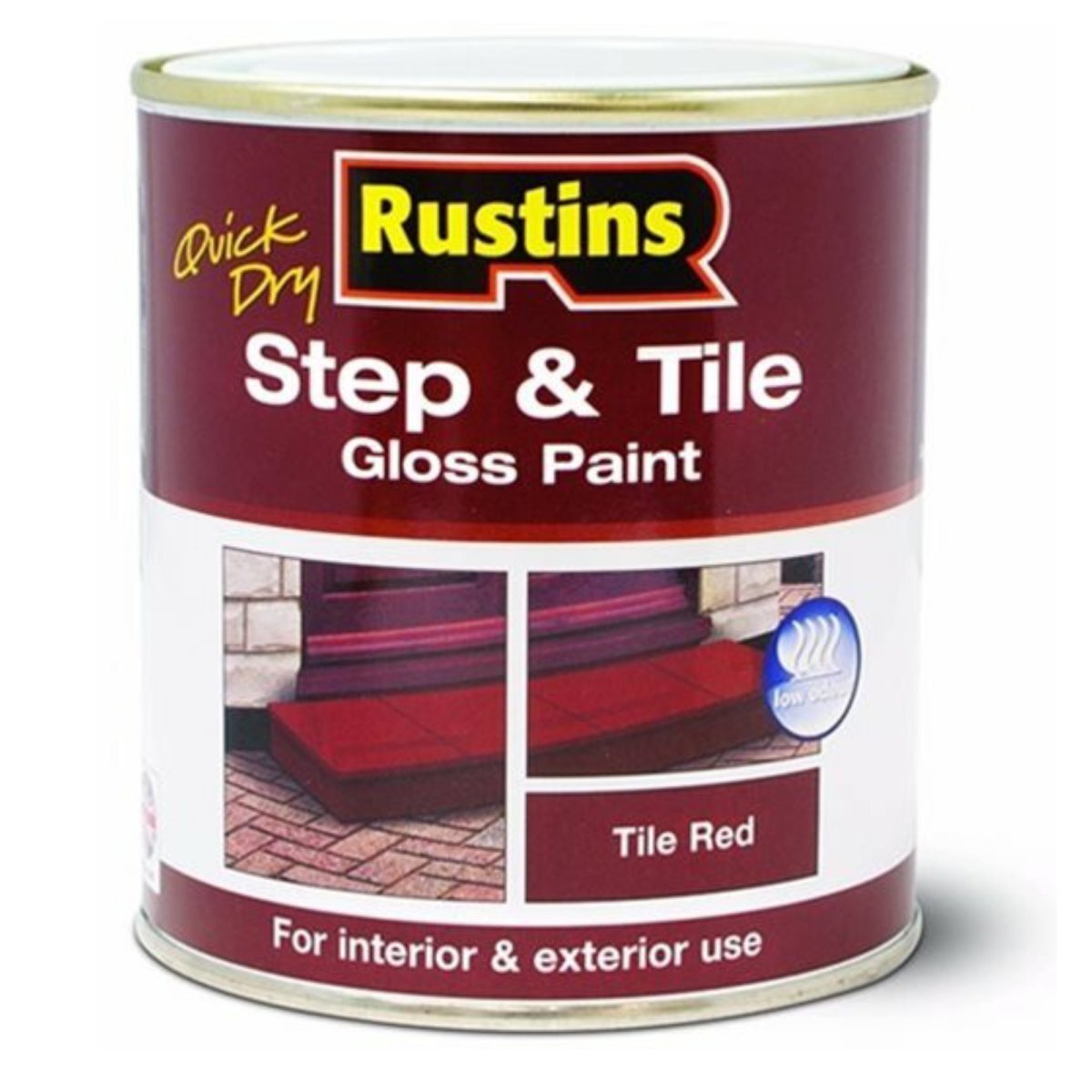 Rustins Quick Dry Step & Tile Paint Gloss Red 2.5 L STRDW2500
