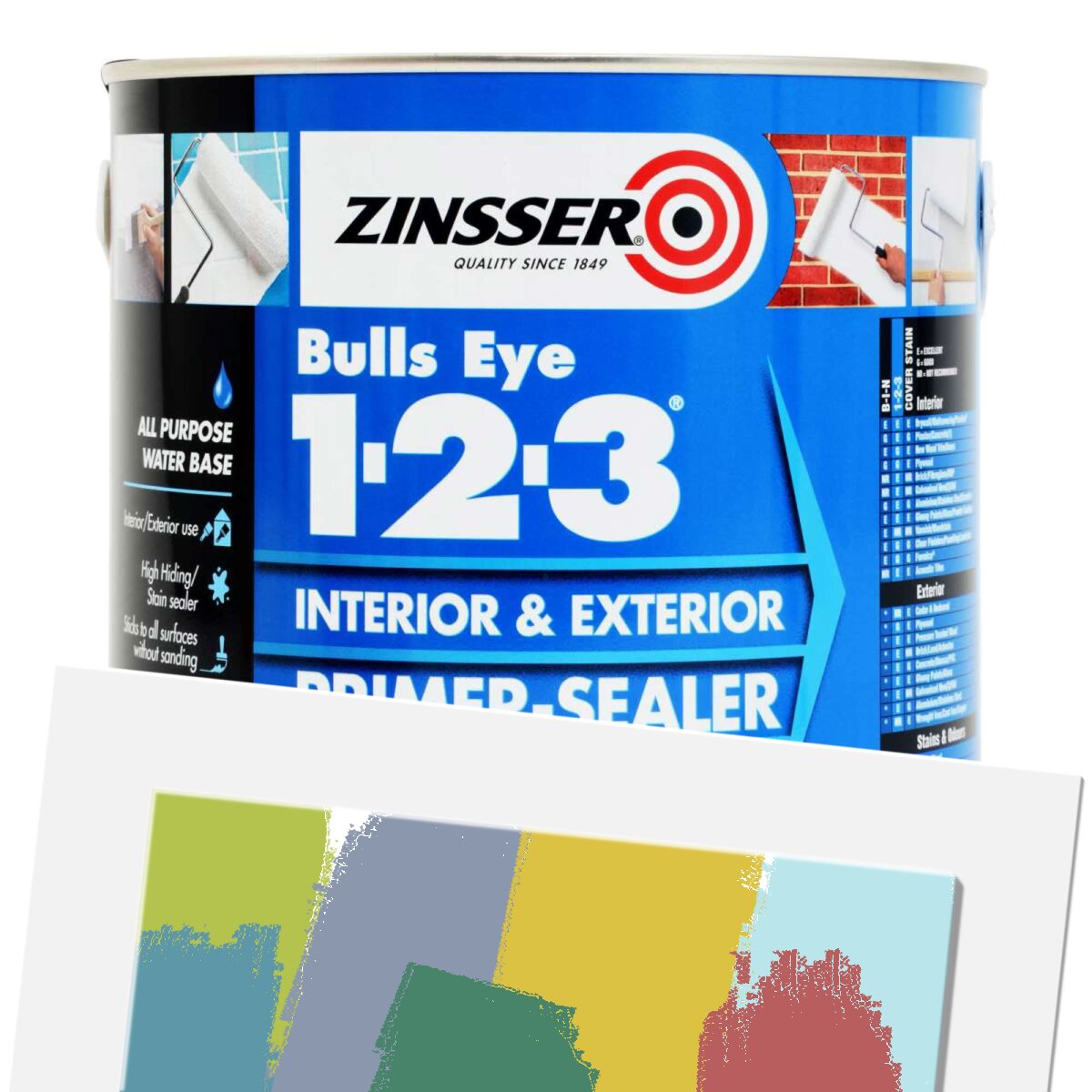 Zinsser Bulls Eye 123 (Tinted) 6017 2.5L Can You Paint Over Zinsser Sealcoat
