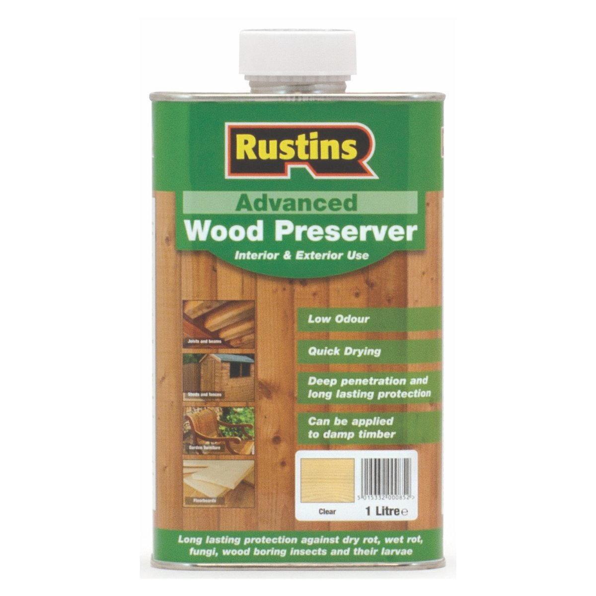 Rustins AWCL1000 Advanced Wood Preserver Clear 1 litre