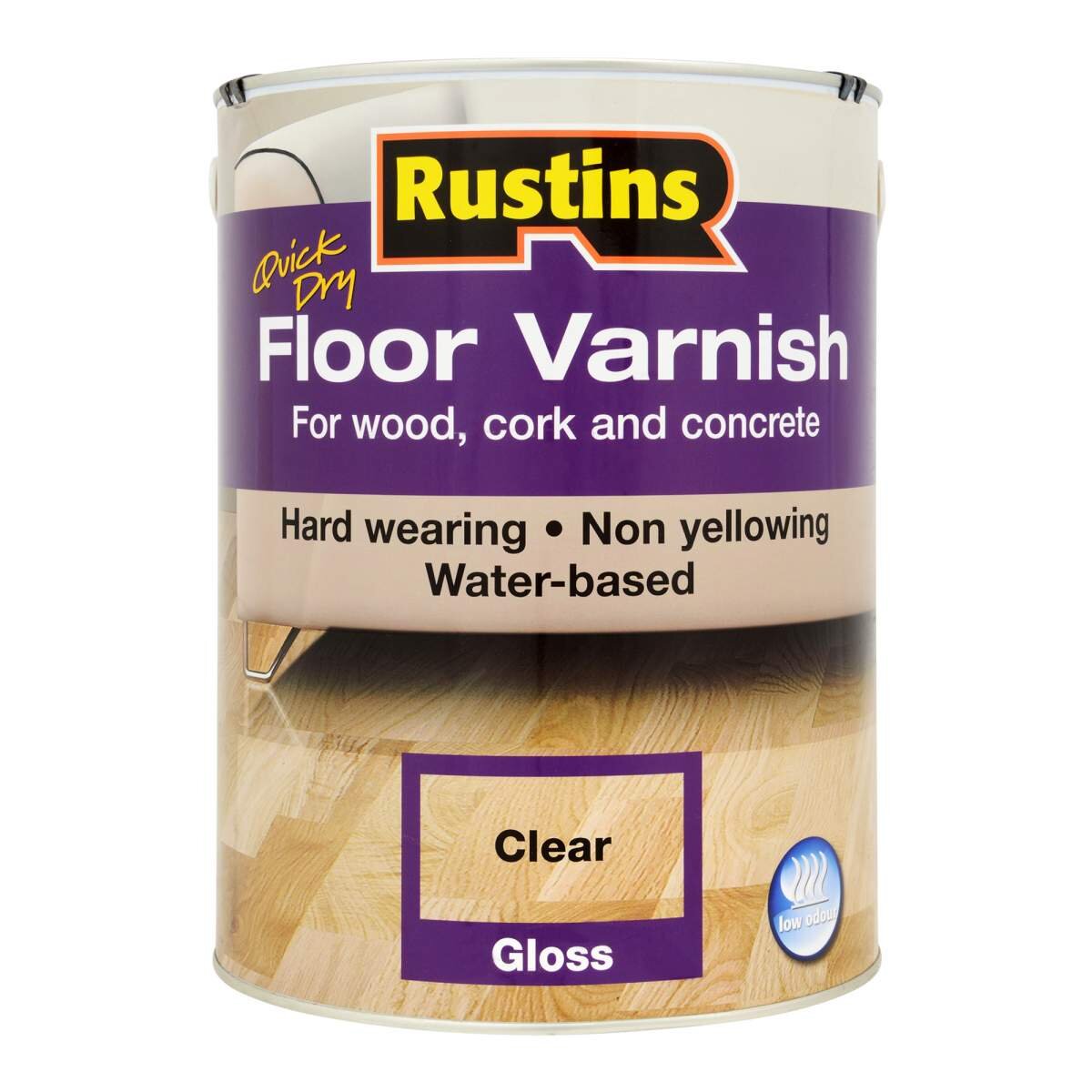 Rustins AFCG2500 Quick Dry Floor Varnish Gloss 2.5 Litre