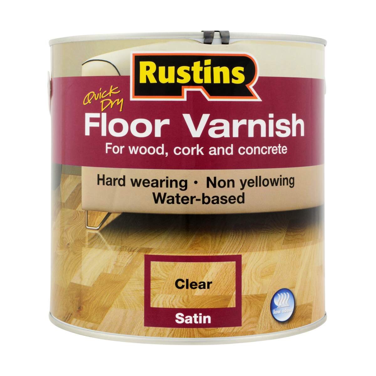 Rustins AFCS2500 Quick Dry Floor Varnish Satin 2.5 Litre