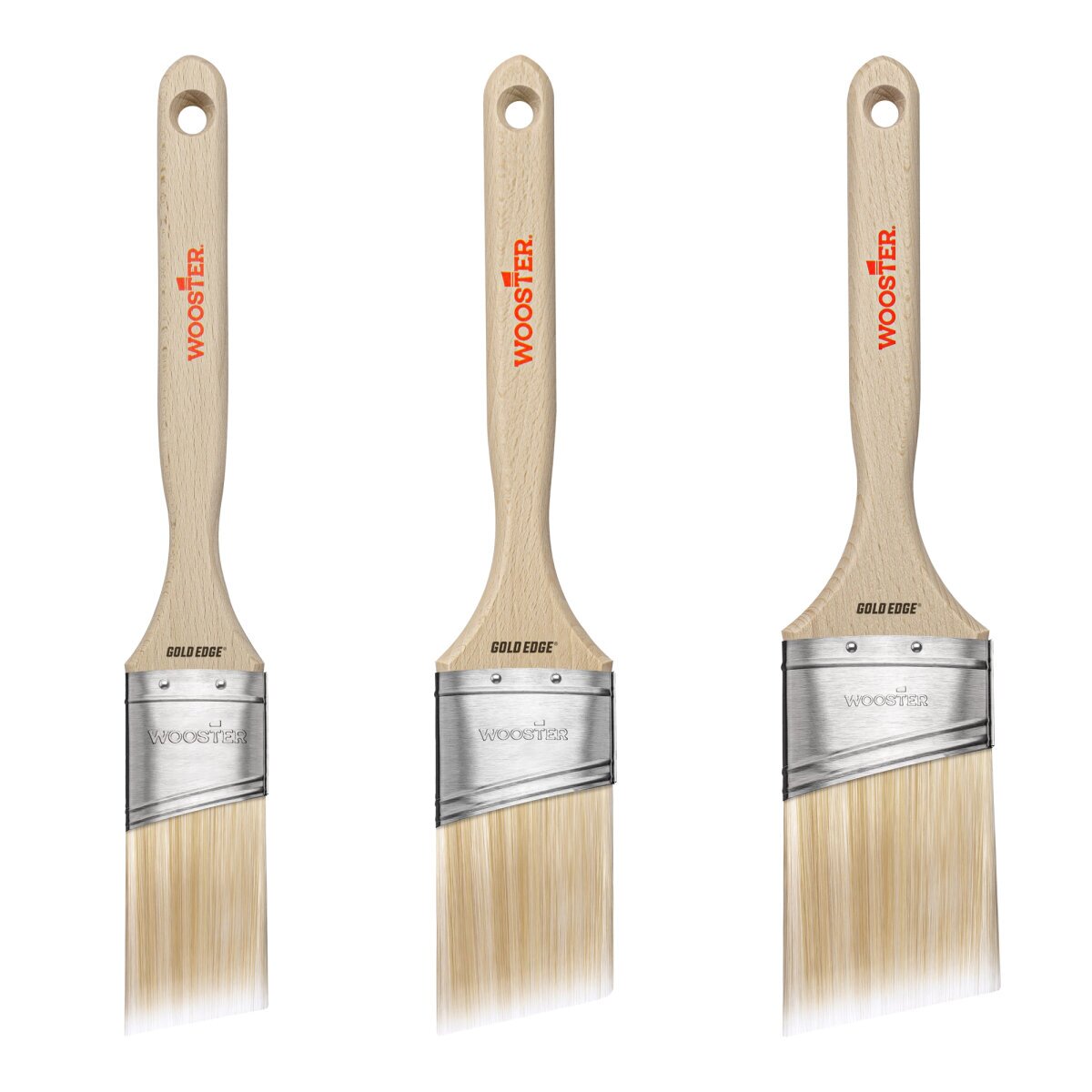 Wooster - Gold Edge Semi-Oval Brush Set (Pack of 3)