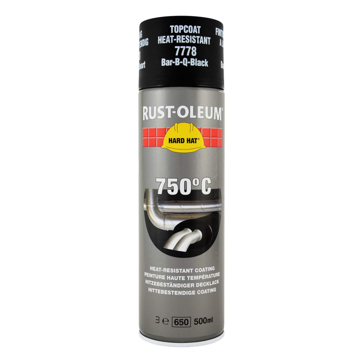Rust-Oleum 2100 Hard Hat Topcoat Heat Resistant Black 7778