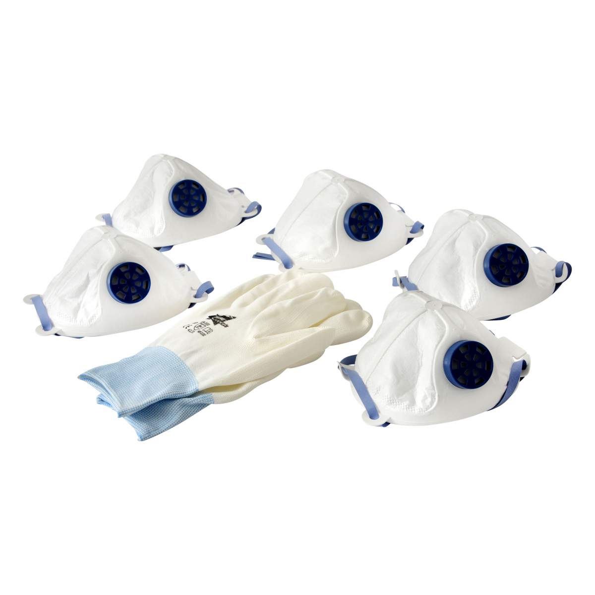 Tembe Theard Moulded Disposable Mask FFP1 Valved Pack of 5