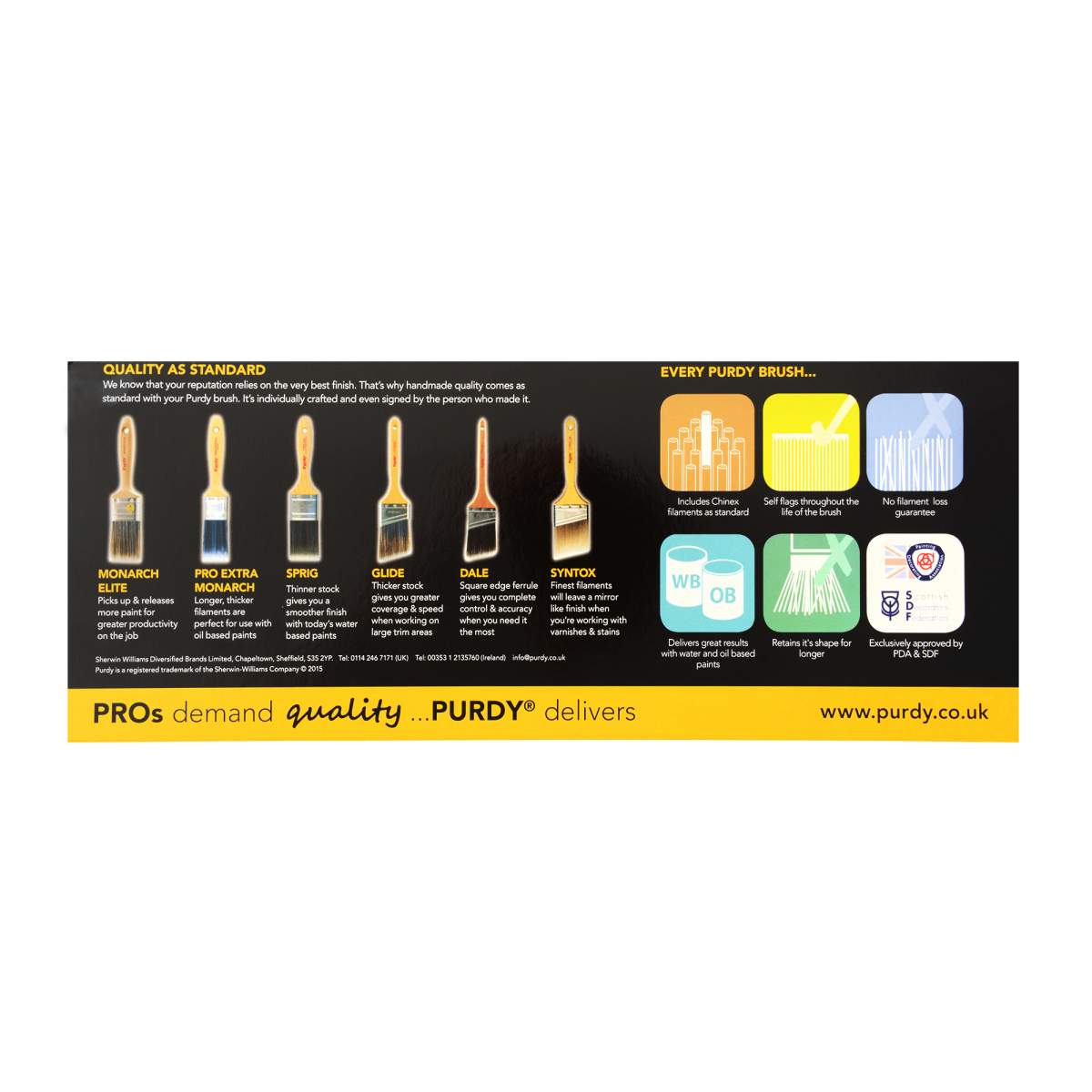 Purdy Monarch Elite Mon1 Brush Pack of 3