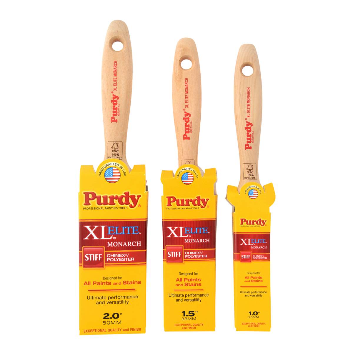 Purdy Monarch Elite Mon1 Brush Pack of 3