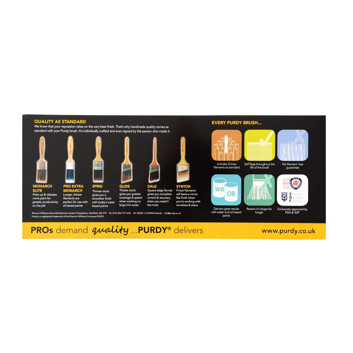 Purdy Monarch Elite Brush Pack of 3 Monspec3