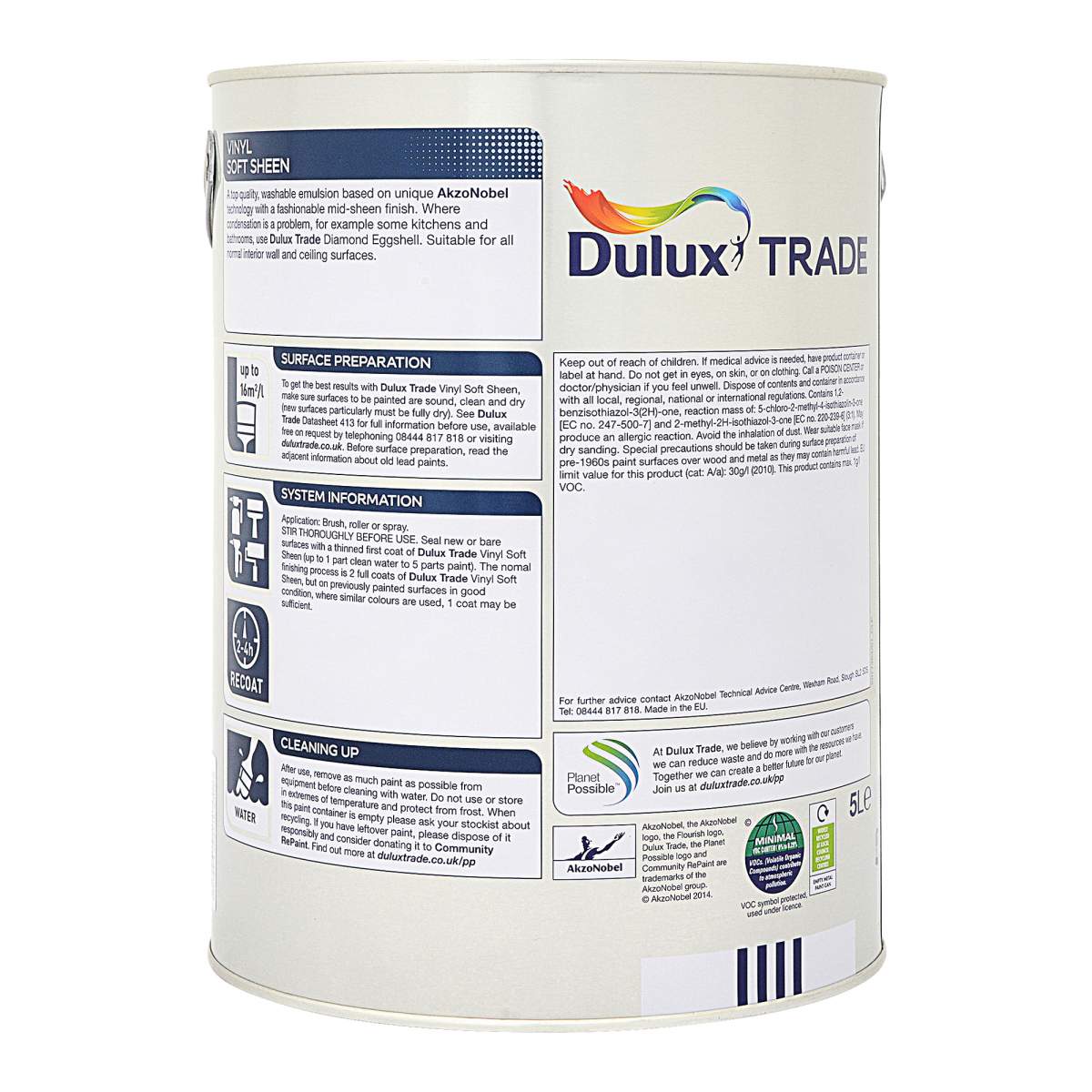Dulux Trade Vinyl Soft Sheen Pure Brilliant White