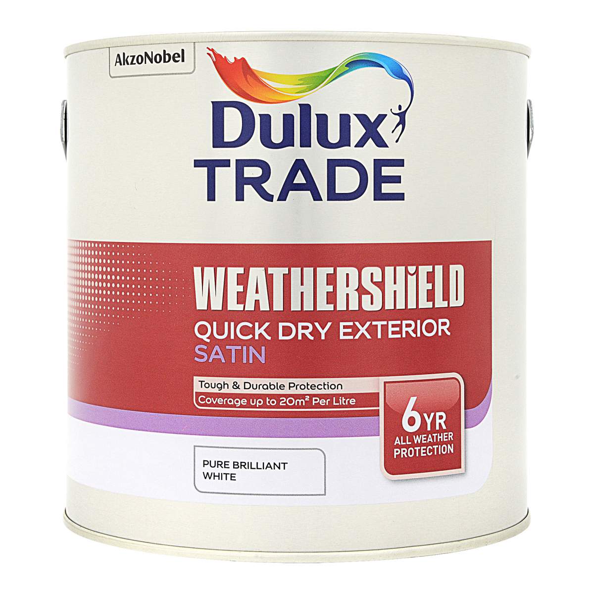 Dulux Trade Weathershield Exterior Quick Drying Satin Pure Brilliant White