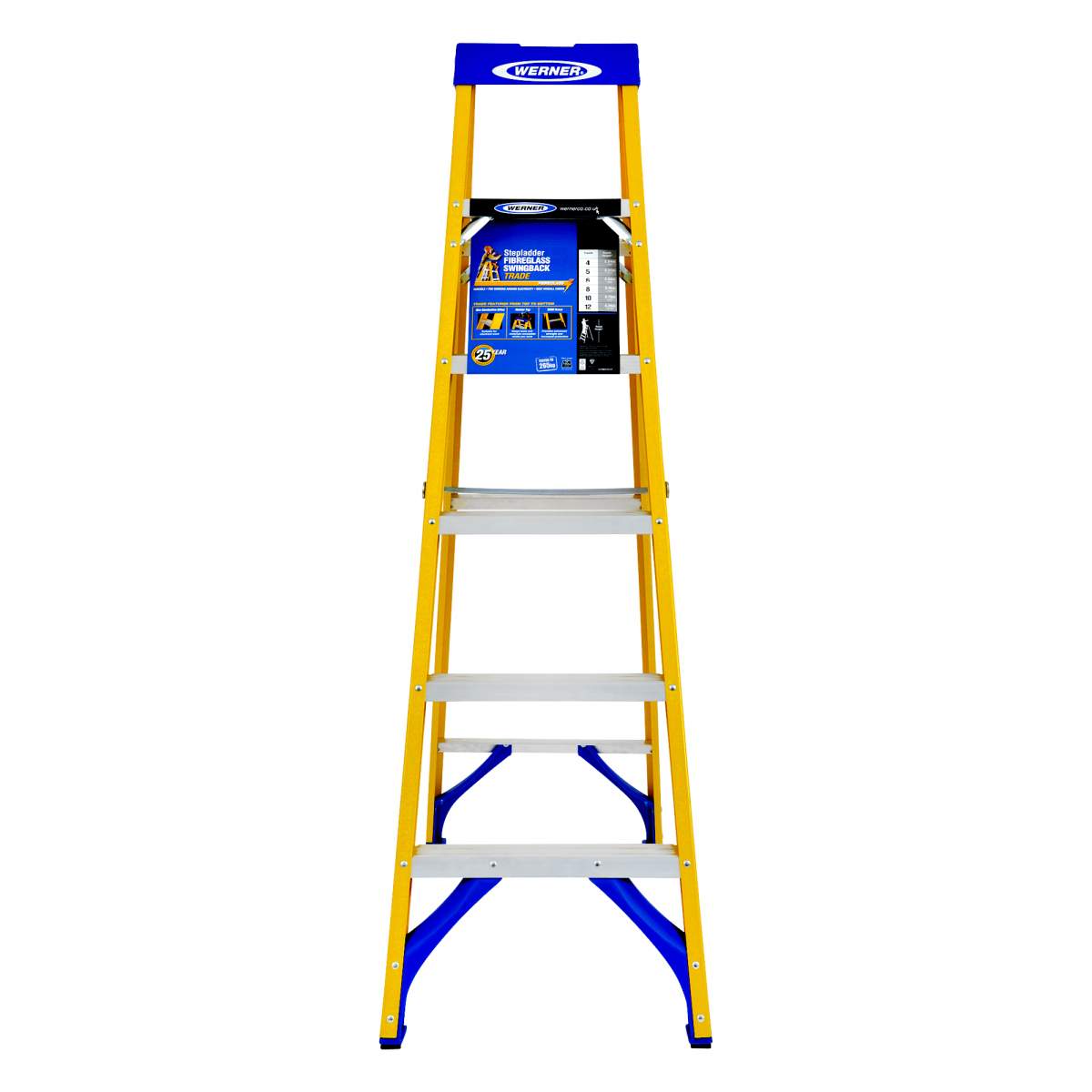 Werner Fibreglass Swingback Step Ladder