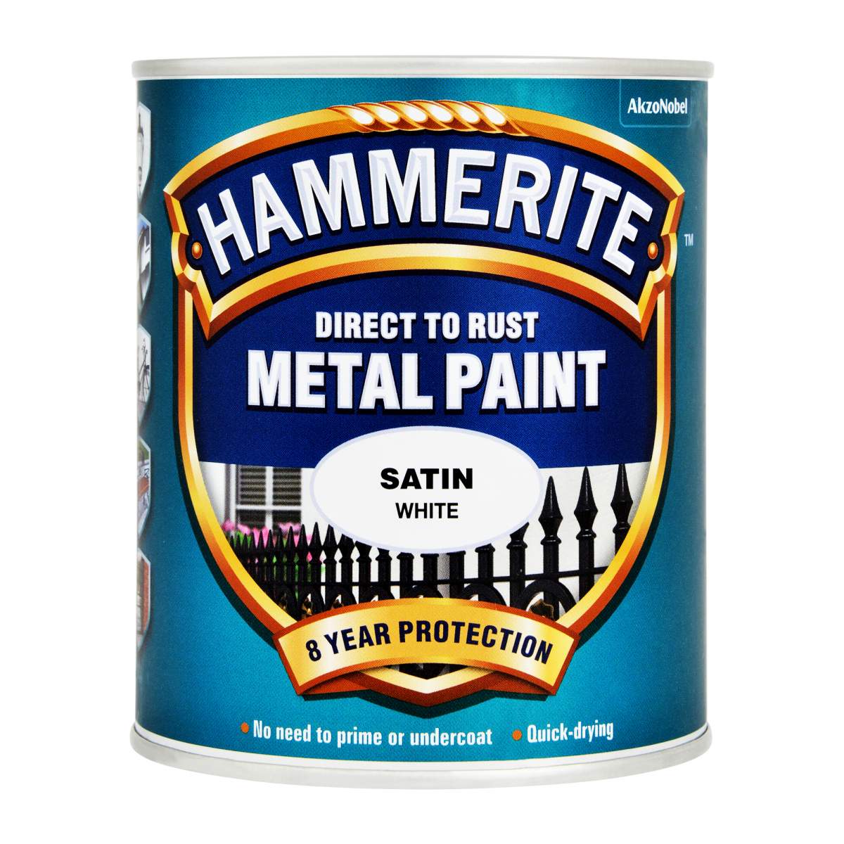 Hammerite Direct to Rust Metal Paint Satin White