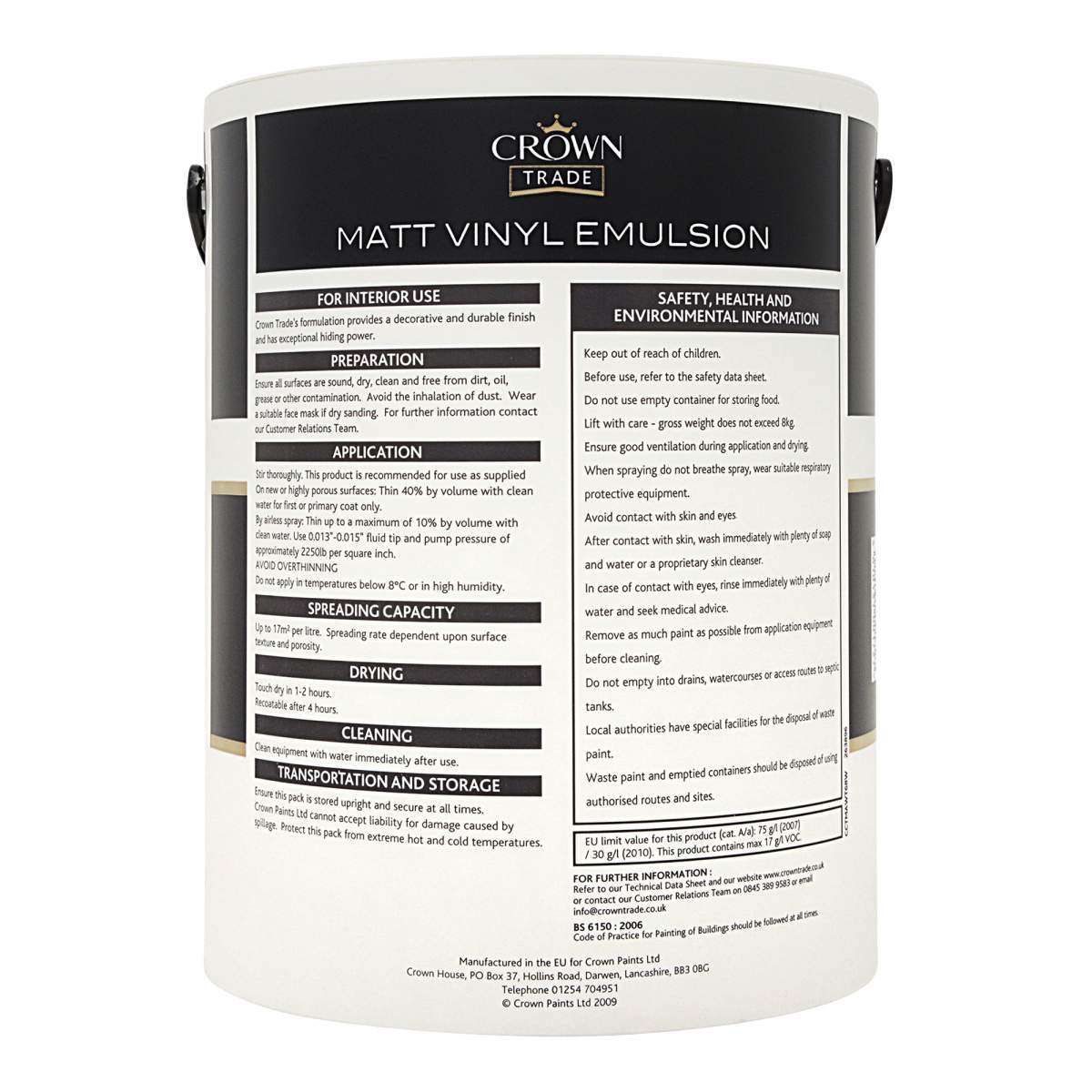 Crown Trade Matt Vinyl White