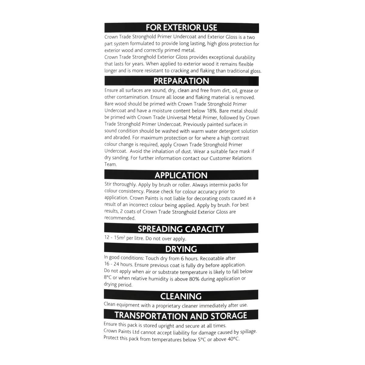 Crown Trade Stronghold Exterior Gloss White