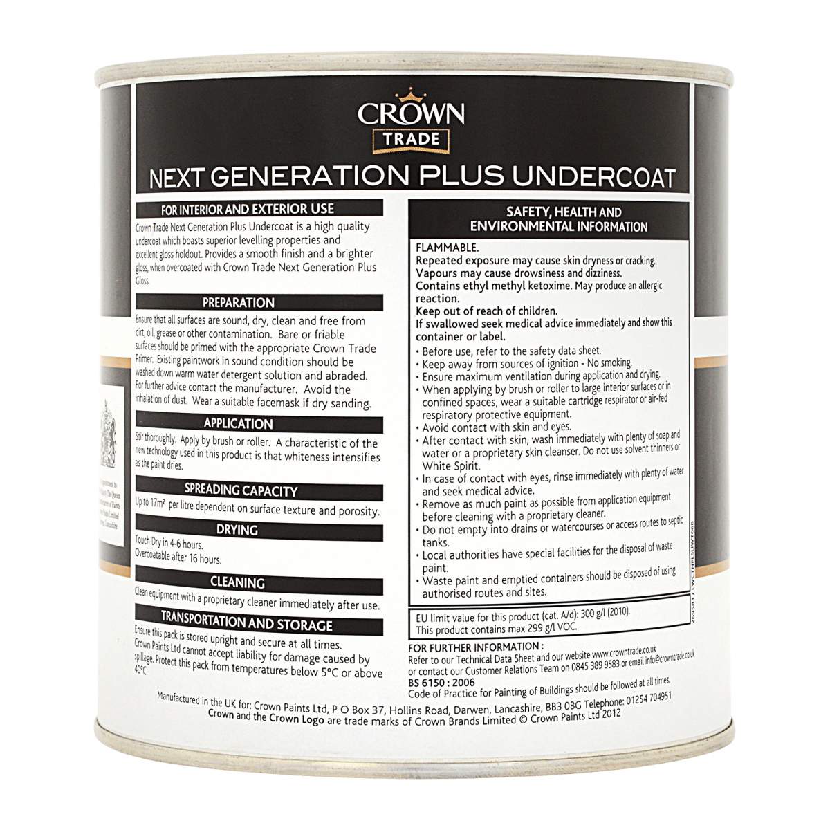 Crown Trade Next Generation Plus Undercoat White