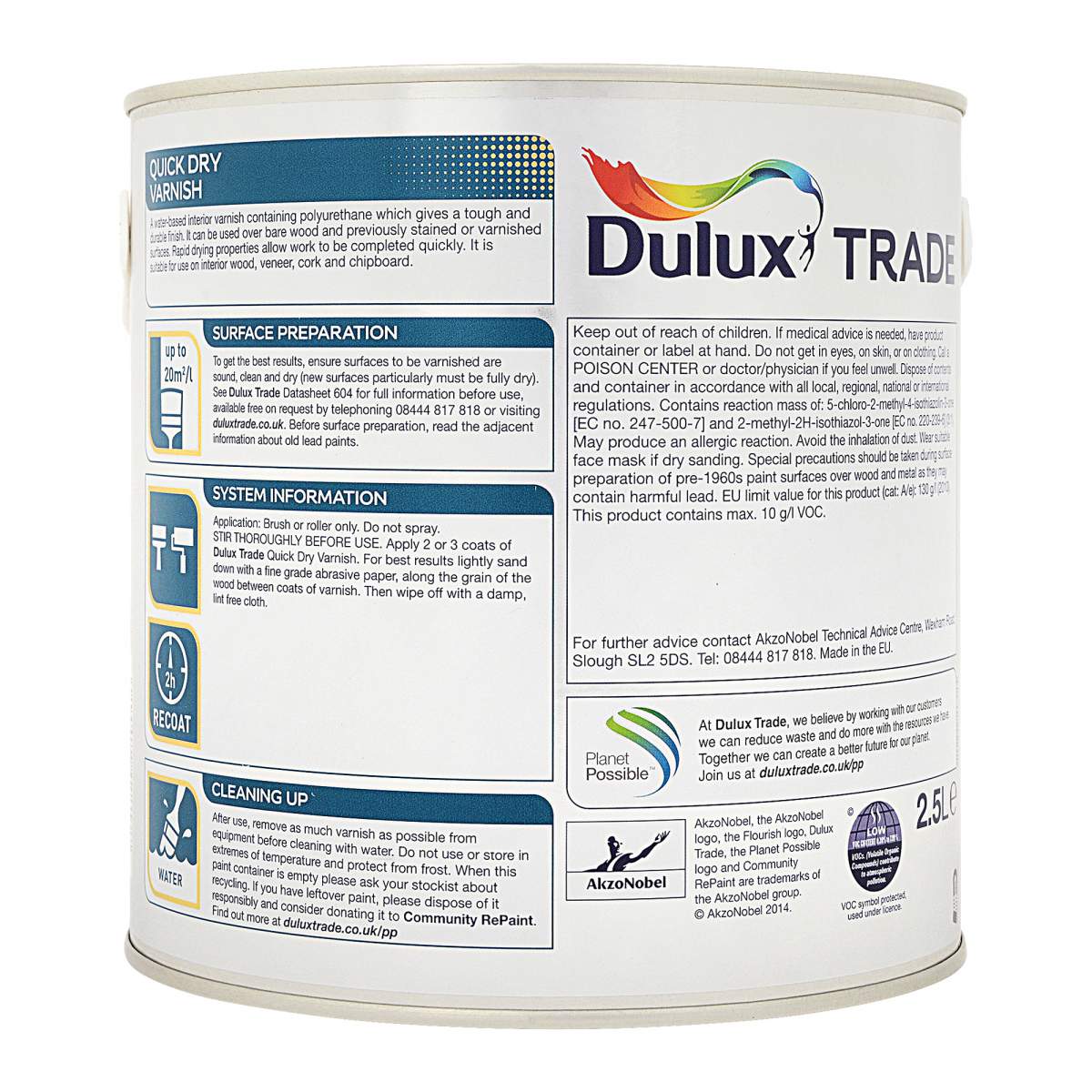 Dulux Trade Quick Drying Varnish Satin Clear
