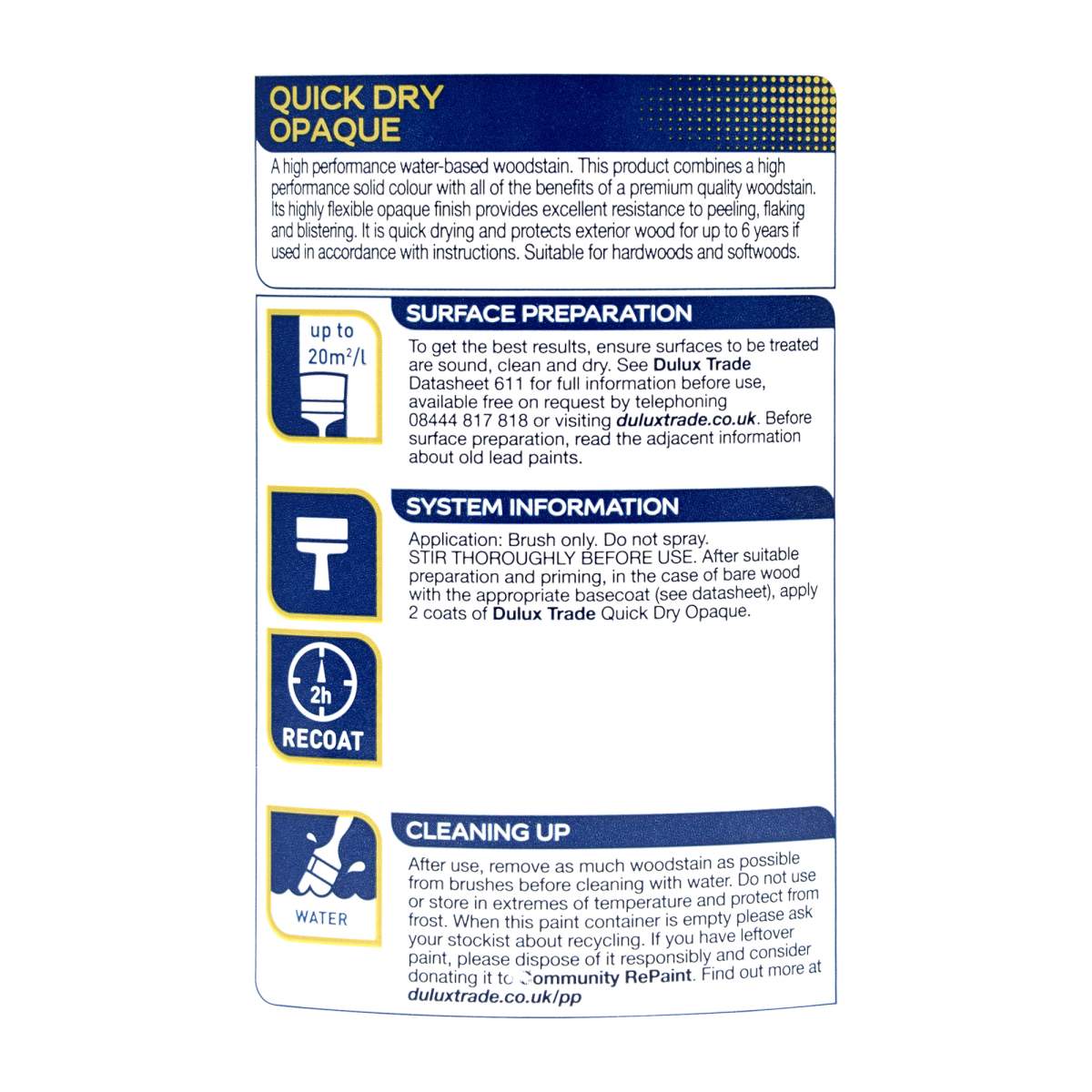 Dulux Trade Weathershield Quick Dry Opaque Satin White