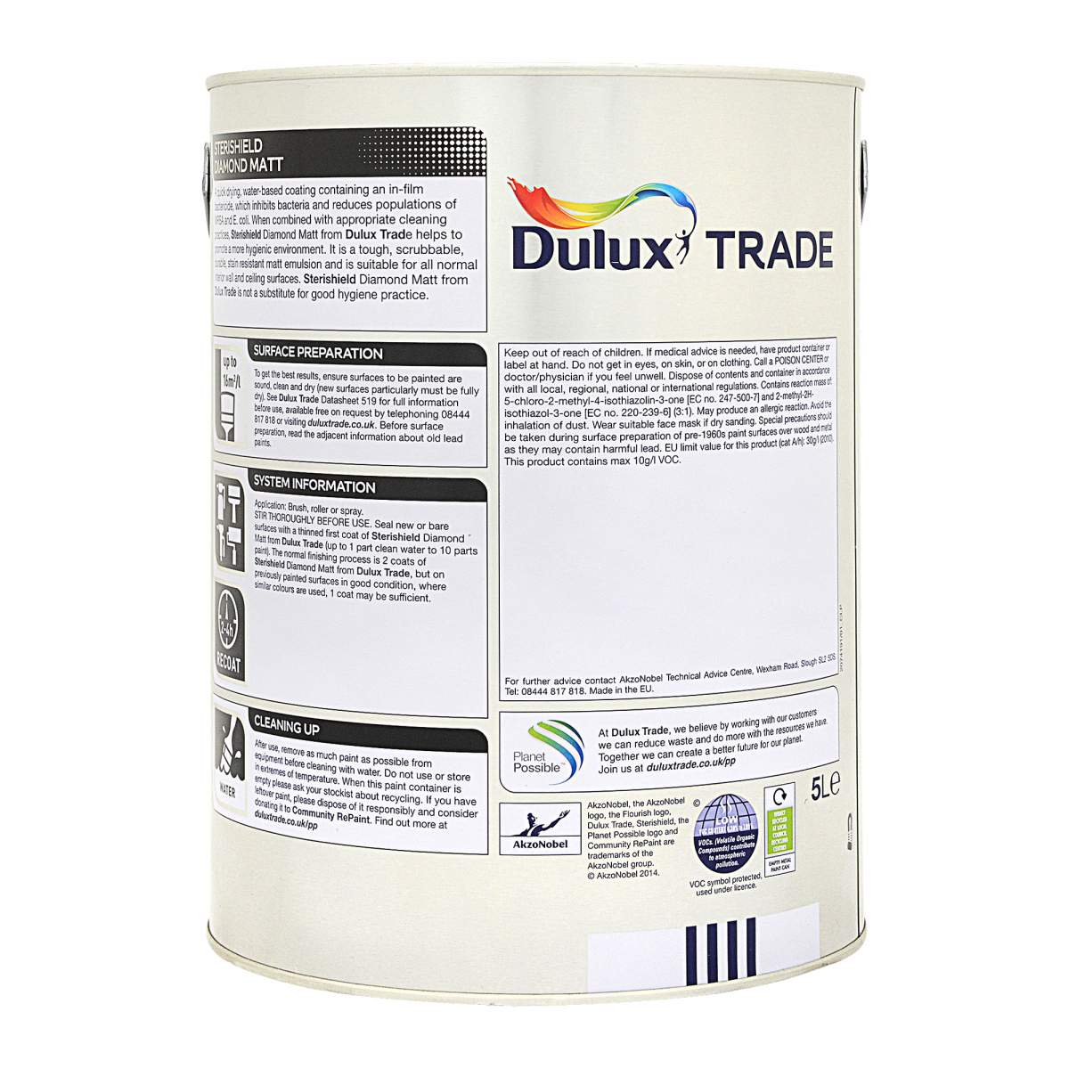 Dulux Trade Sterishield Diamond Matt Pure Brilliant White