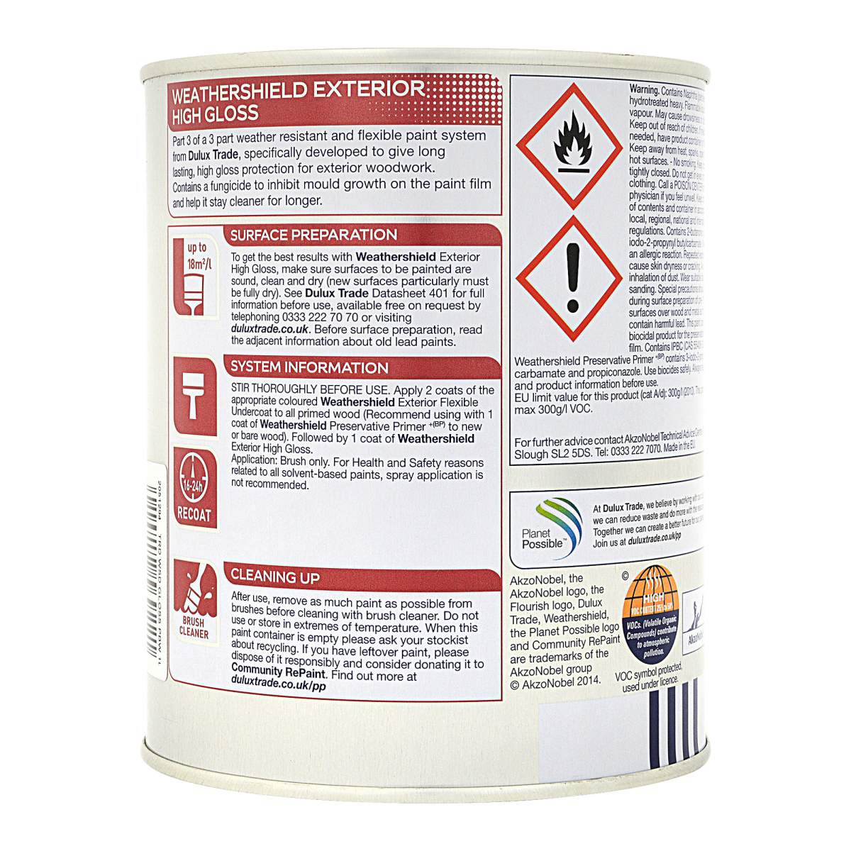 Dulux Trade Weathershield Exterior High Gloss Pure Brilliant White
