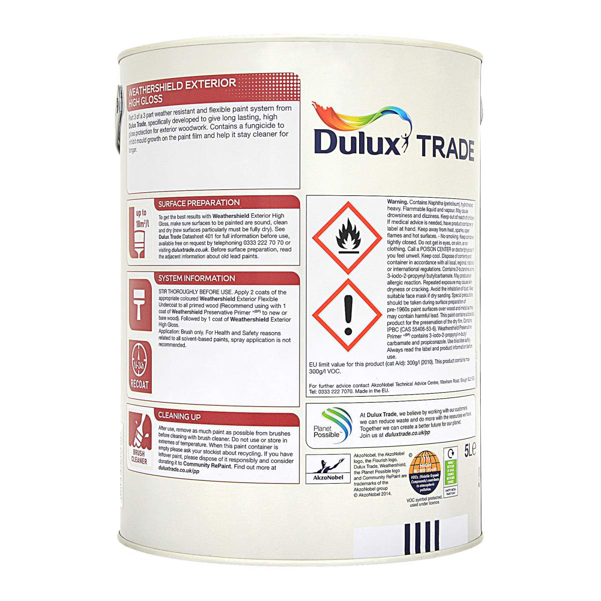 Dulux Trade Weathershield Exterior High Gloss Pure Brilliant White