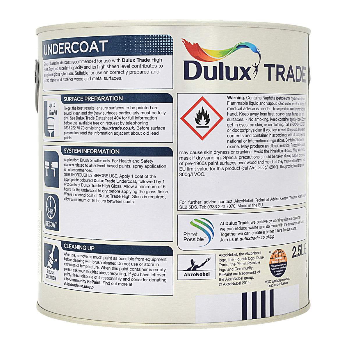 Dulux Trade Undercoat Pure Brilliant White