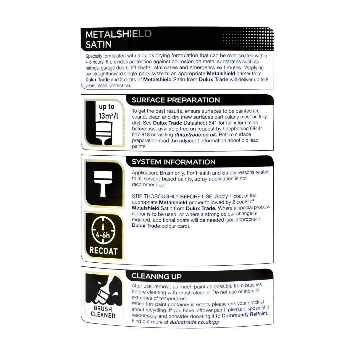 Dulux Trade Metalshield Satin Black