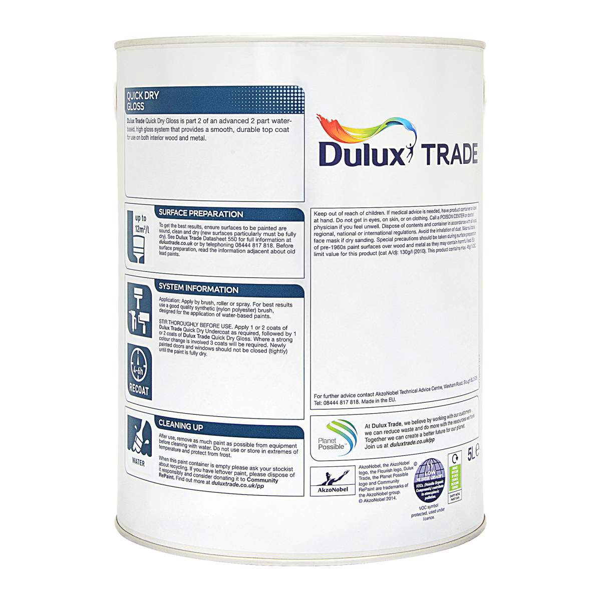 Dulux Trade Quick Dry Gloss Pure Brilliant White