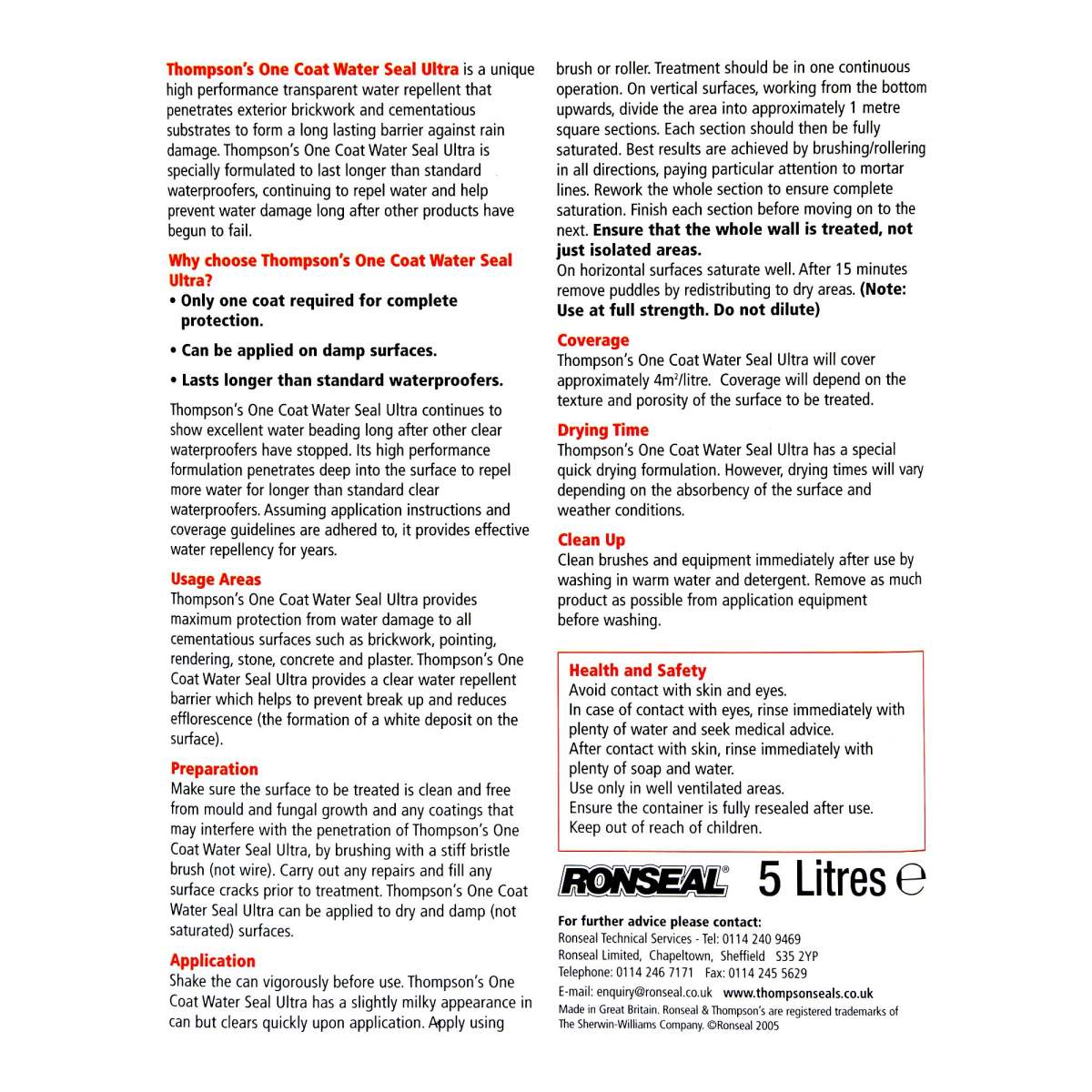 Thompsons Water Seal Ultra Clear