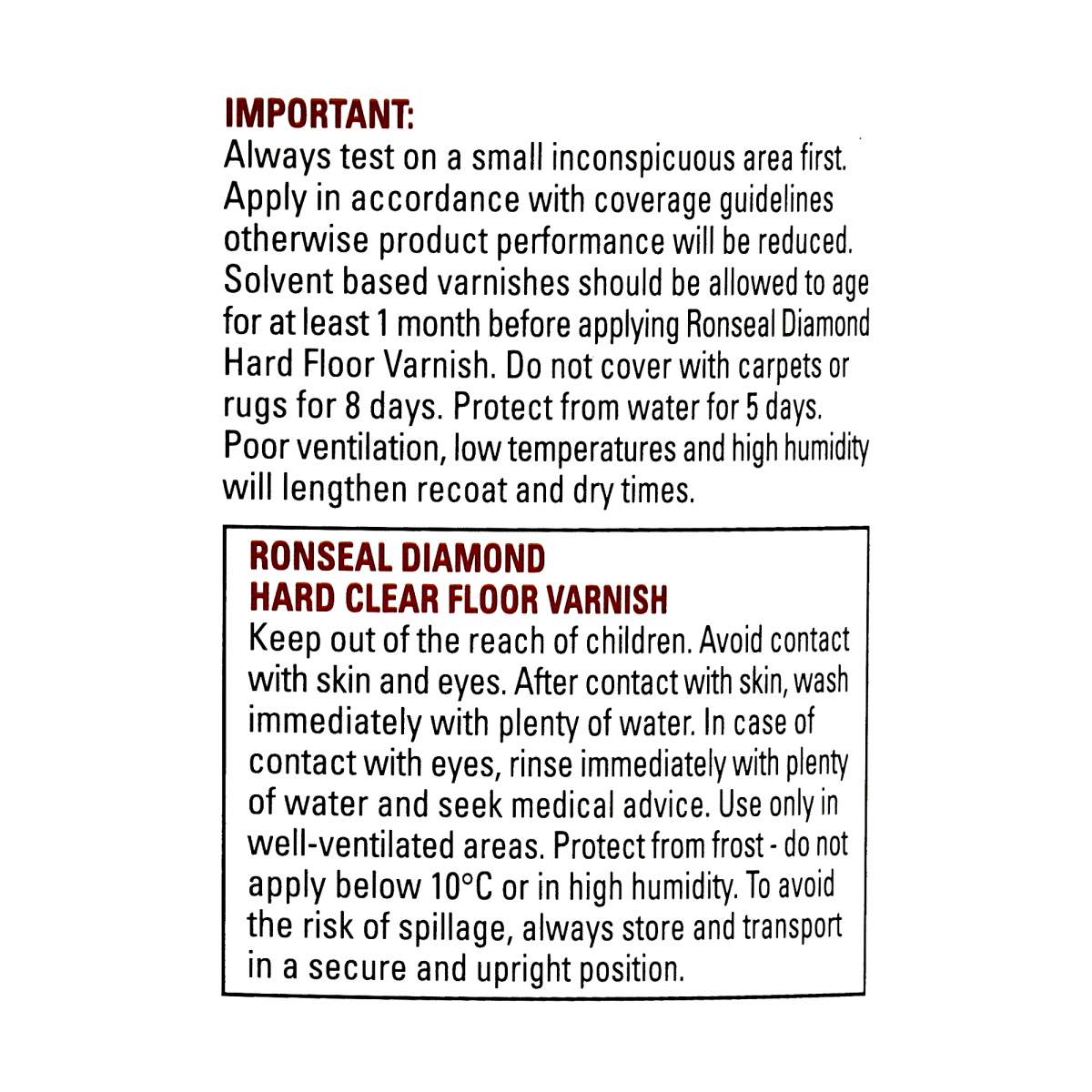 Ronseal Diamond Hard Floor Varnish Gloss Clear