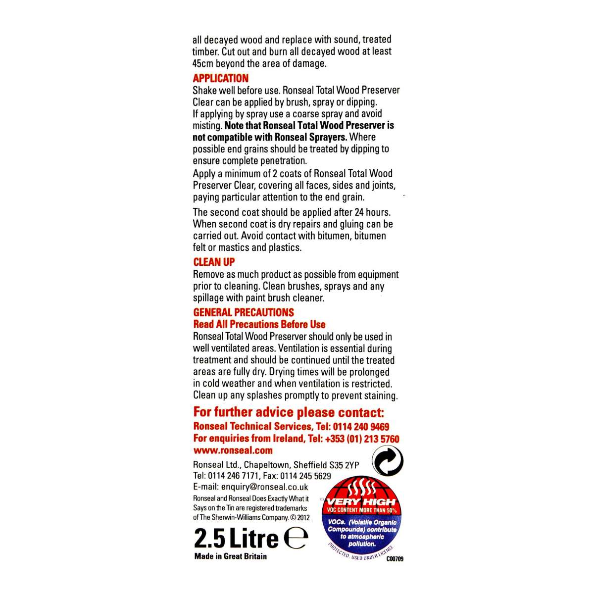 Ronseal Total Wood Preserver Clear