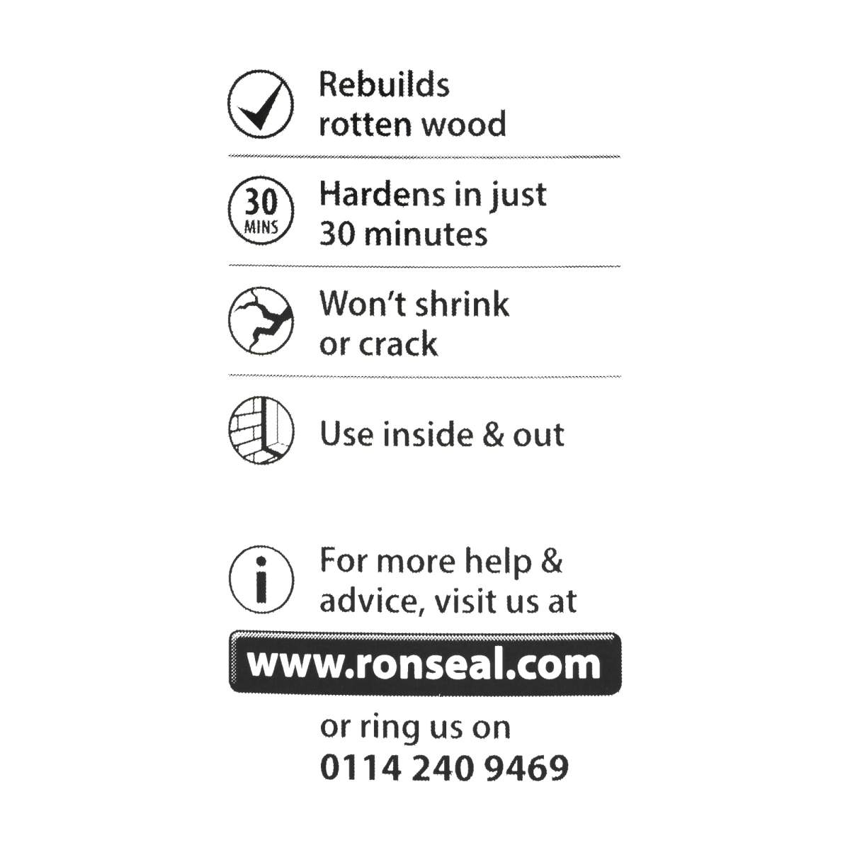 Ronseal High Performance Wood Filler Dark
