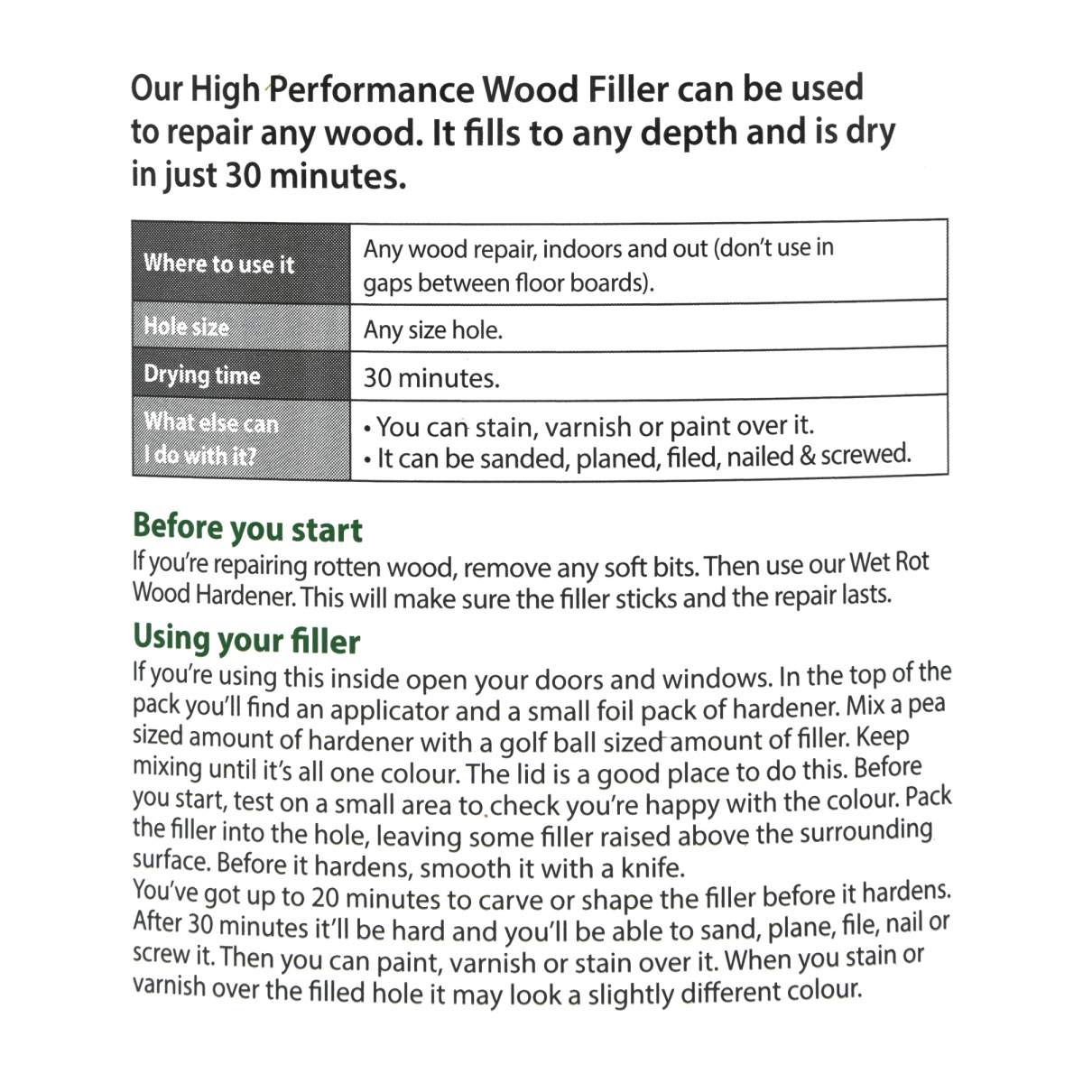 Ronseal High Performance Wood Filler Dark