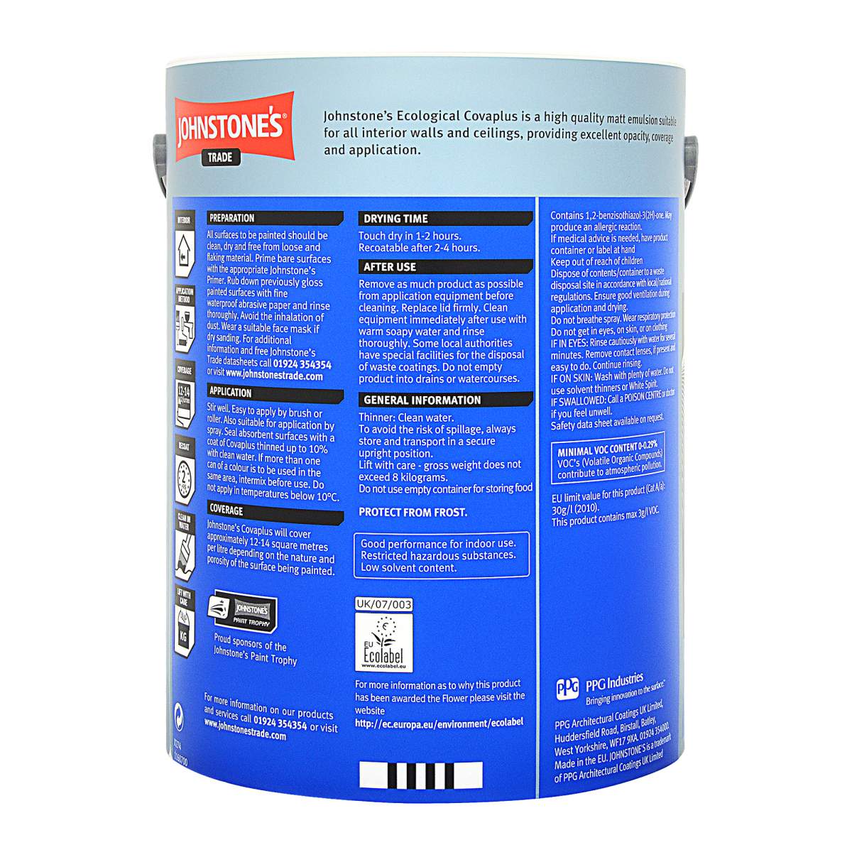 Johnstone's Trade Covaplus Vinyl Matt Brilliant White