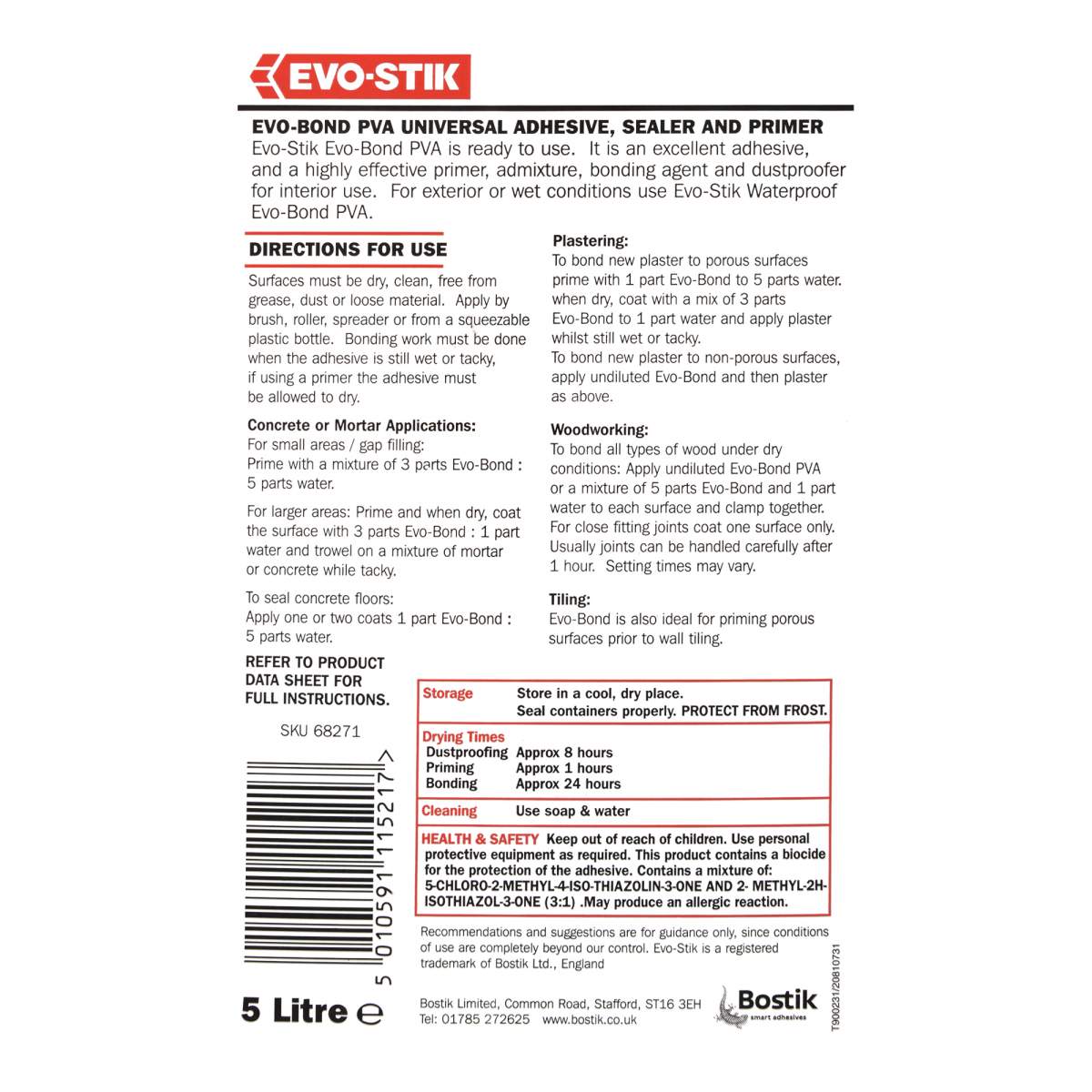 Evo-Stik Evo-Bond PVA Adhesive &amp; Sealer