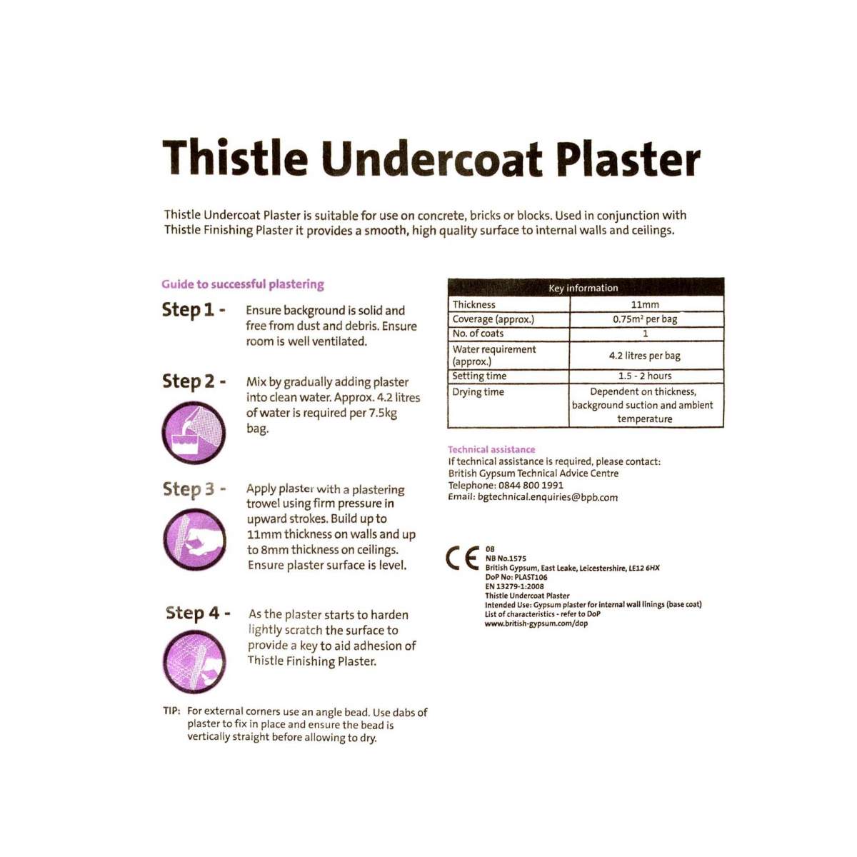 Thistle Undercoat Plaster