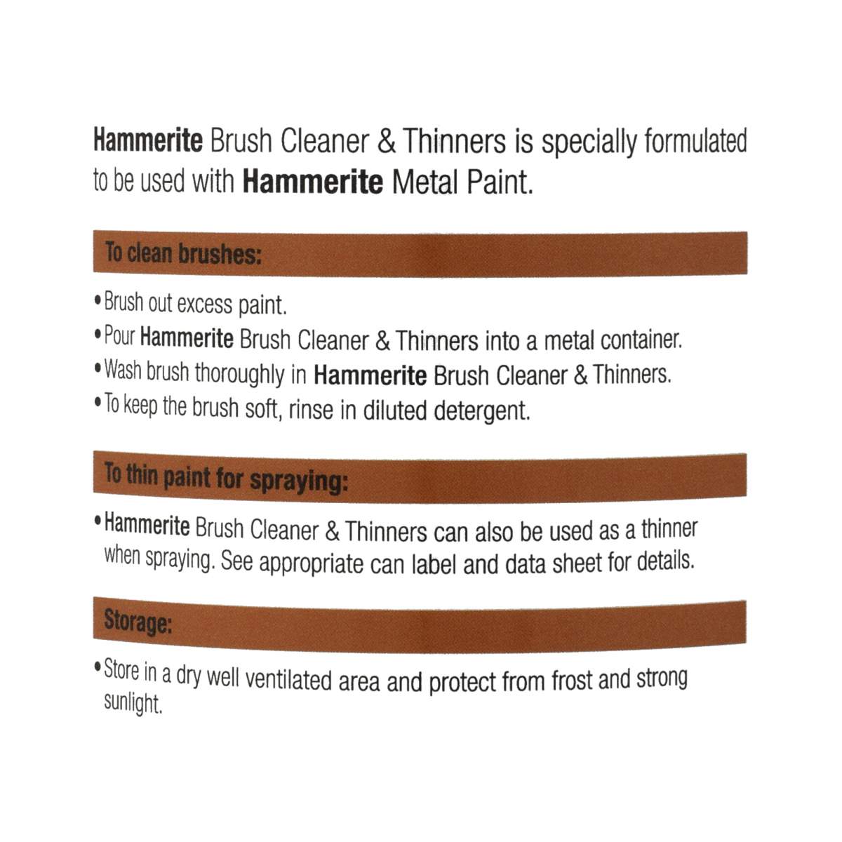 Hammerite Brush Cleaner &amp; Thinners