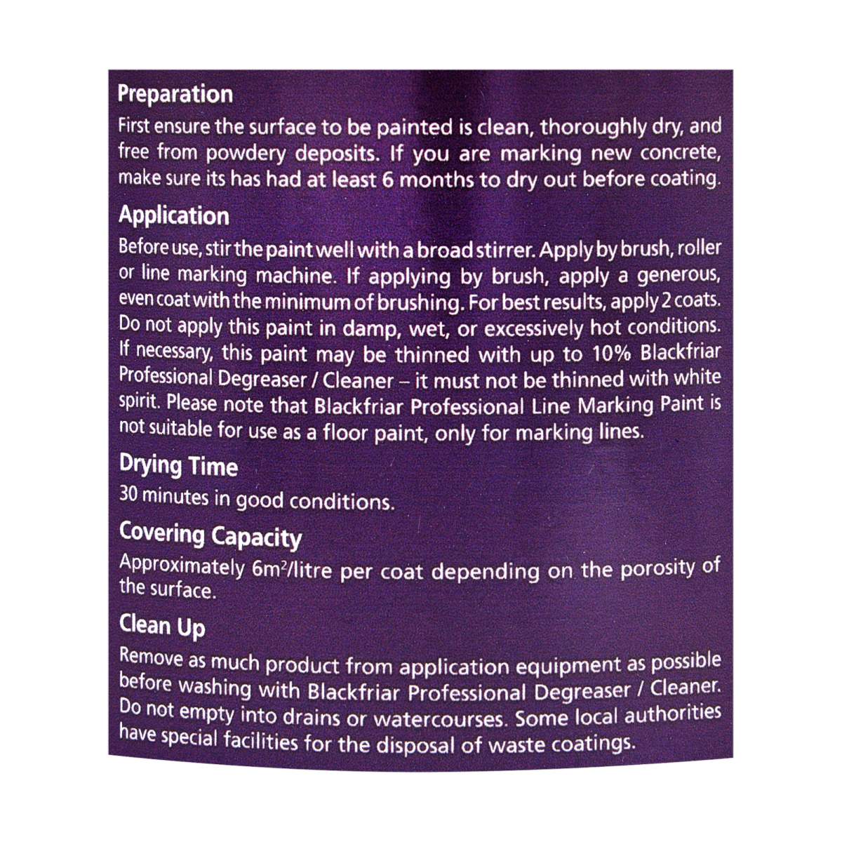 Blackfriar Line Marking Paint White