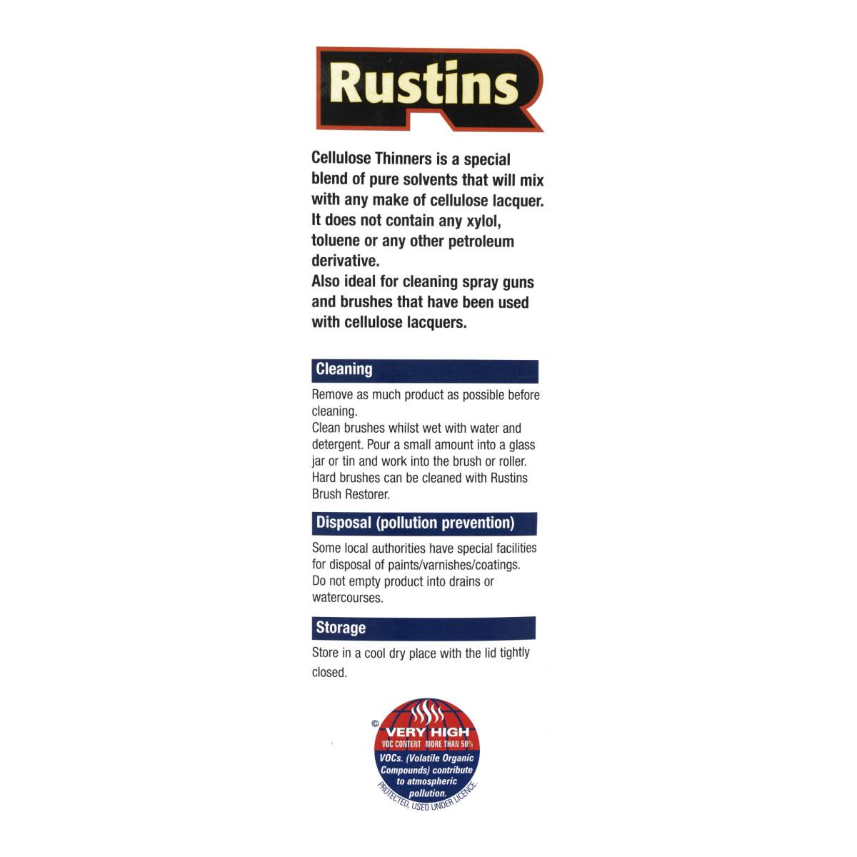 Rustins Cellulose Thinners