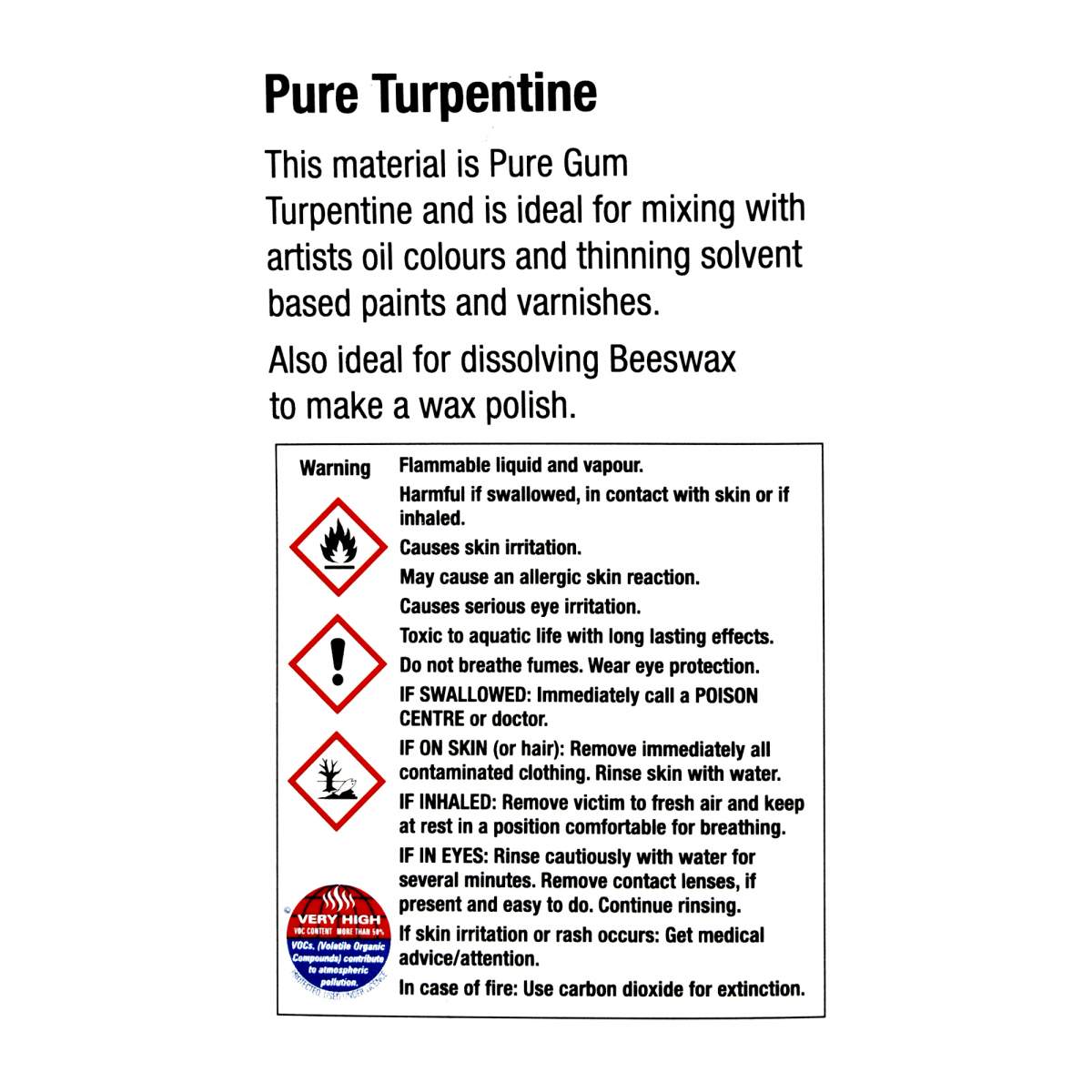 Rustins Pure Turpentine