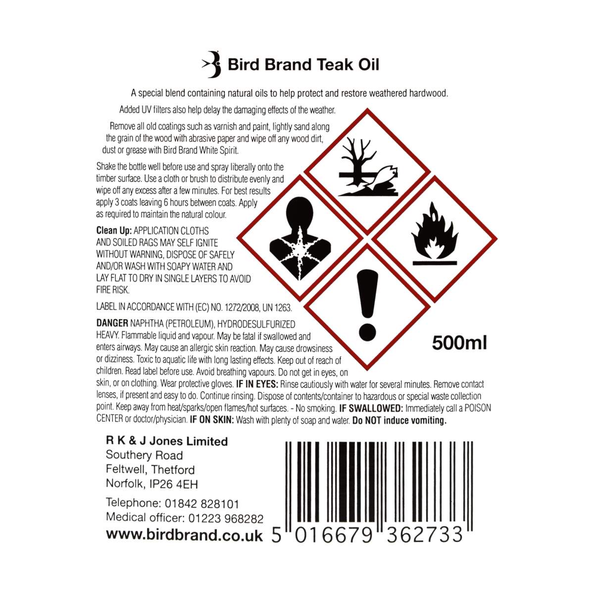 Bird Brand Teak Oil Trigger Spray