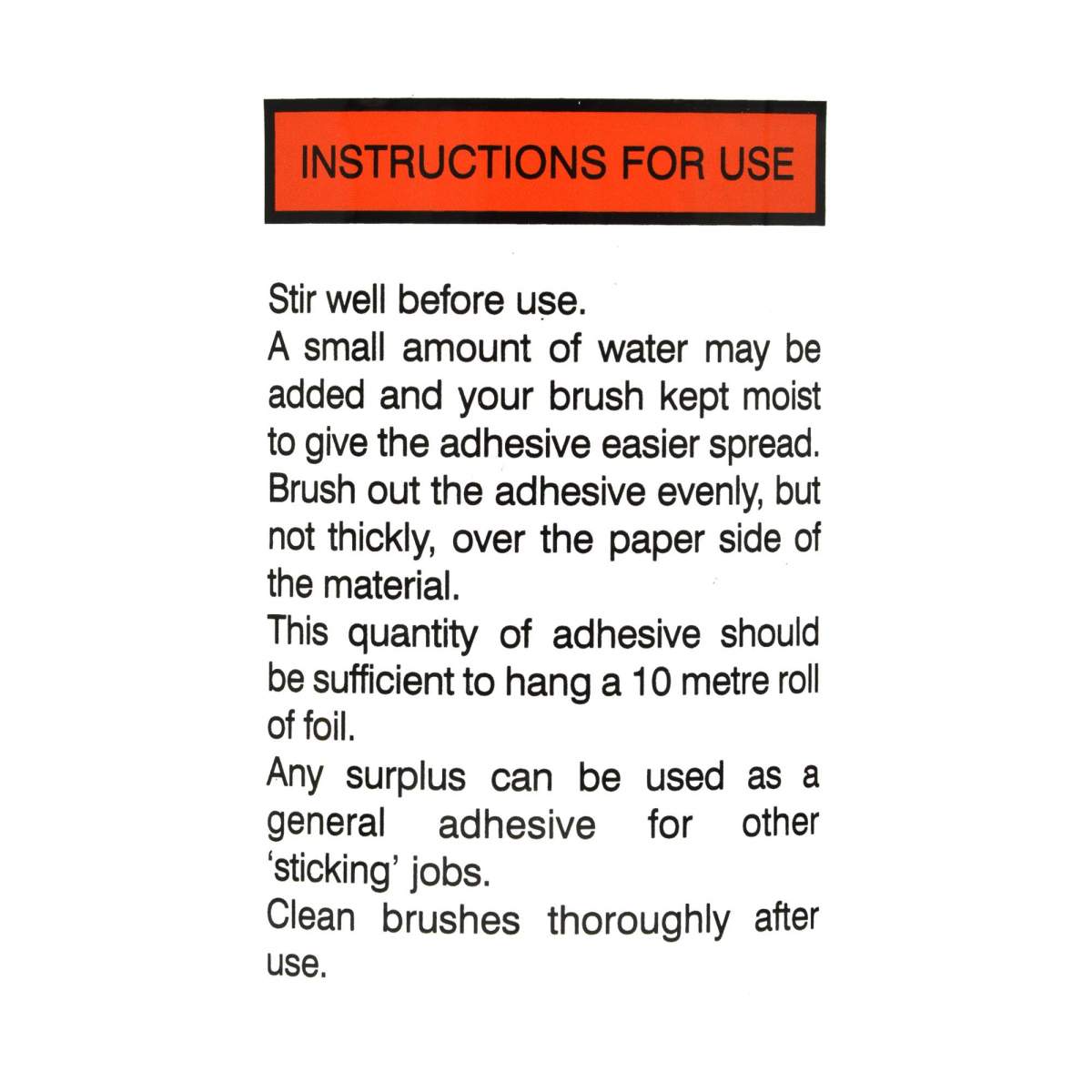 Three In One Damp-Proof Foil Adhesive